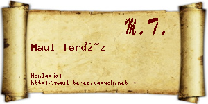 Maul Teréz névjegykártya
